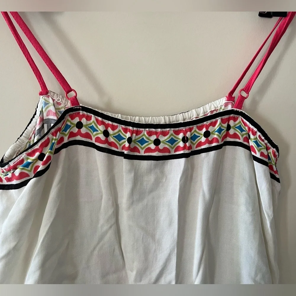 Flying Tomato White Vibrant Rayon Romper Women’s Size Medium - Picture 3 of 13